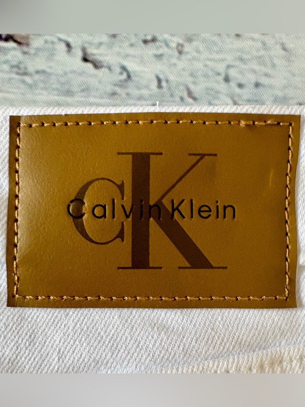 NWT Calvin Klein High Rise Flare Crop Jeans White Stretch Size 26 - Picture 14 of 16